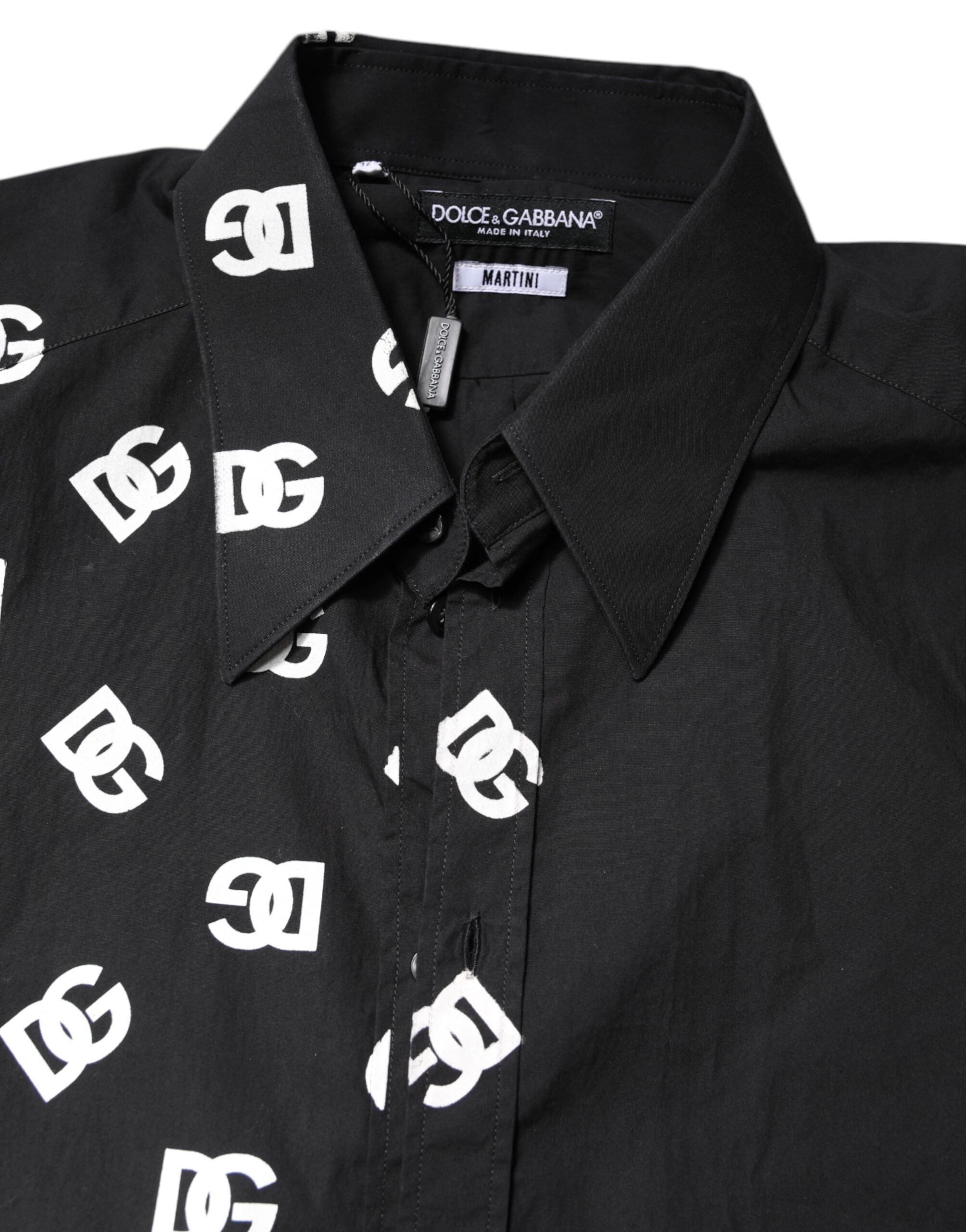 Dolce & Gabbana Black DG Logo Cotton Shirt MARTINI